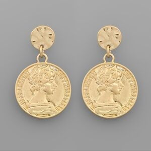 Large Coin Dangle Earrings